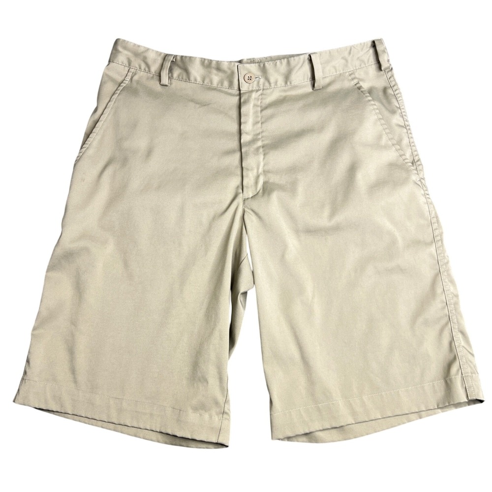 Nike Golf Dri-FIT Khaki Tan Flat Front Shorts Mens 32 551808-235 Performance